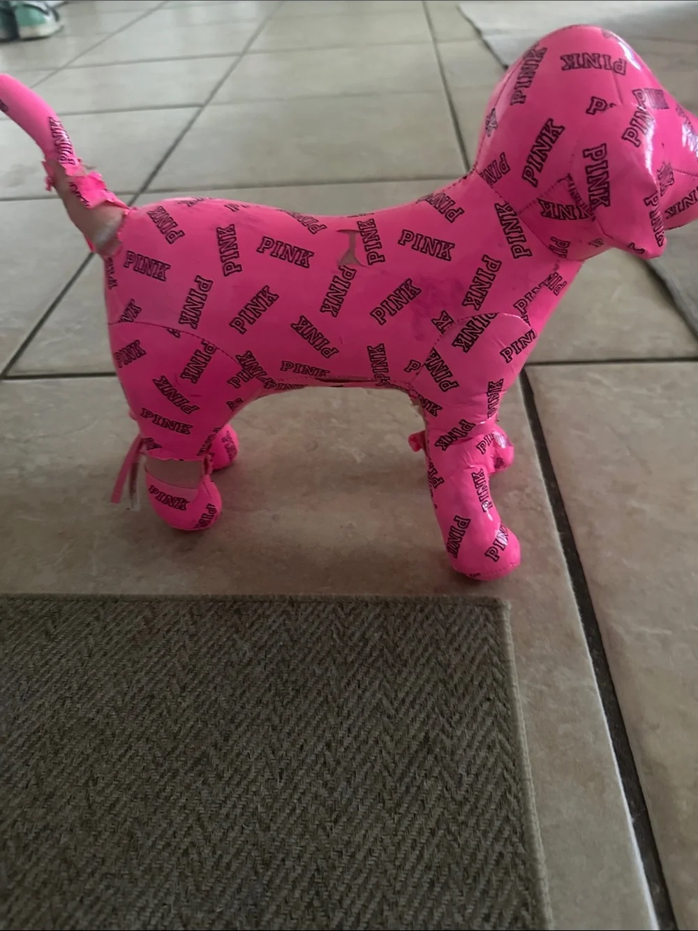 PINK Victoria's Secret Hot Pink Dachshund Figurine